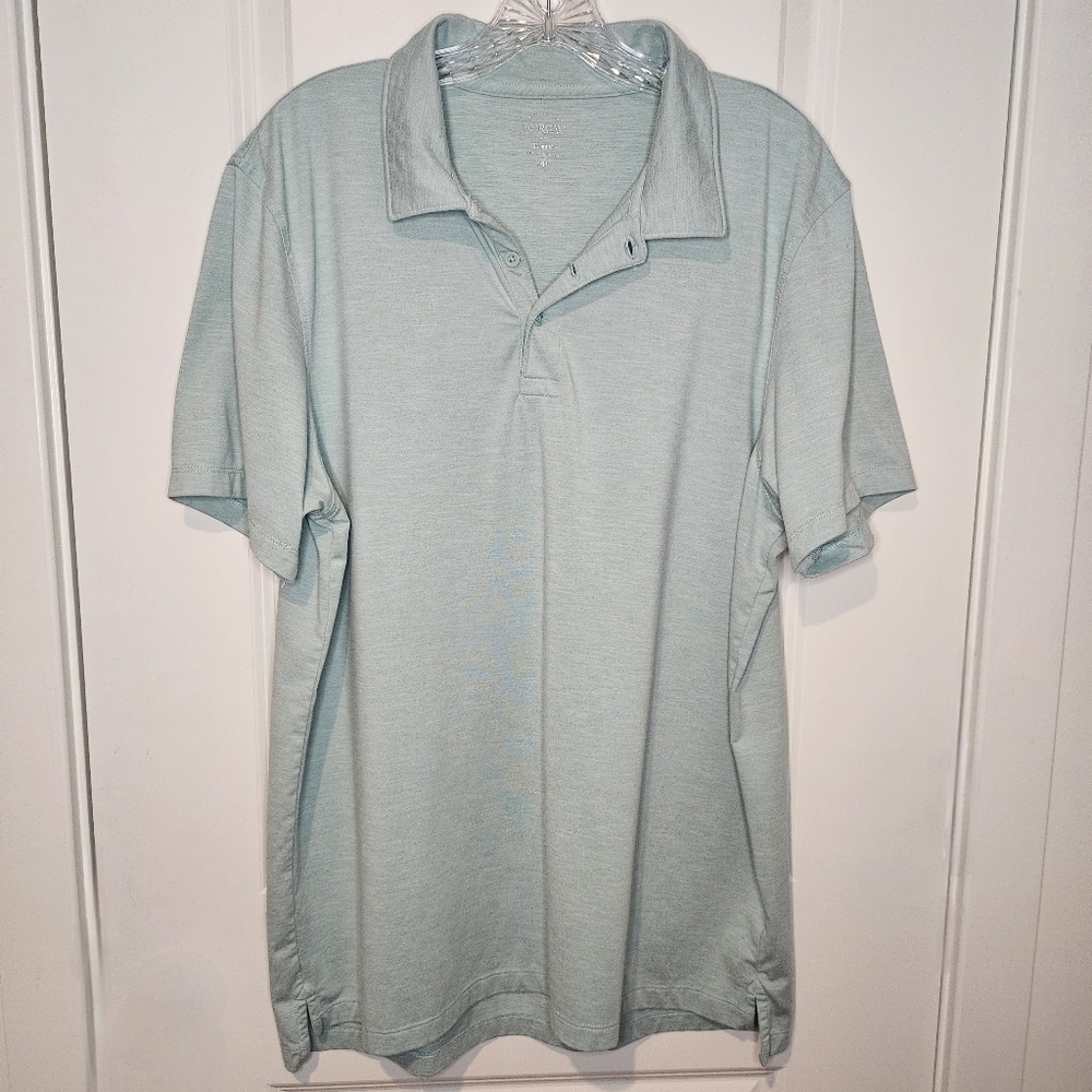 J.Crew Slim Fit Size XL Sage Green Polo Shirt Casual Classic Cotton Preppy - Picture 2 of 10